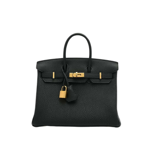 BIRKIN 25 IN BLACK TOGO LEATHER WITH GOLD HARDWARE