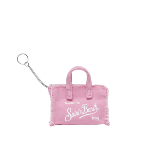 Pink cotton canvas Key Holder