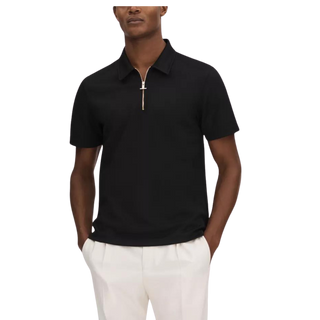 Floyd half zip-fastened knitted polo shirt